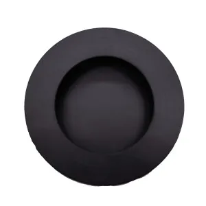 Matt Black Sliding Door Round Flush Pull 65mm by Manovella, a Door Hardware for sale on Style Sourcebook