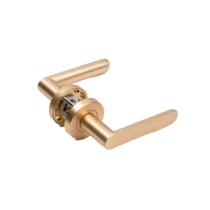 Satin Brass Passage Door Handle - Fairhaven by Manovella, a Door Hardware for sale on Style Sourcebook
