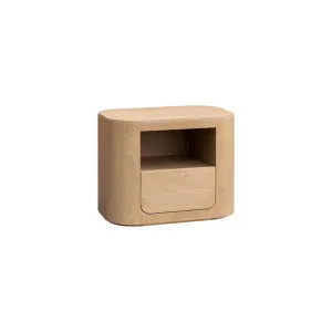Navin Bedside Table - Dusty Oak by Interior Secrets - AfterPay Available by Interior Secrets, a Bedside Tables for sale on Style Sourcebook