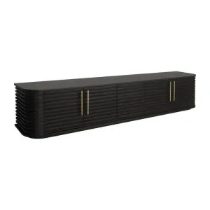 Domenic 2.3m TV Entertainment Unit - Textured Espresso Black by Interior Secrets - AfterPay Available by Interior Secrets, a Entertainment Units & TV Stands for sale on Style Sourcebook
