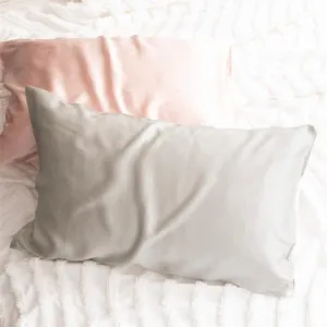 Renee Taylor 100% Mulberry Silk Silver Standard Pillowcase by null, a Pillow Cases for sale on Style Sourcebook