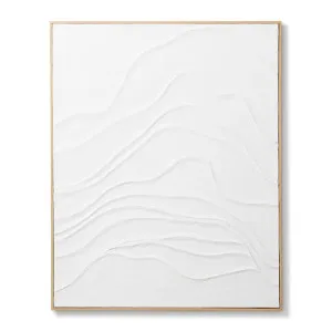 Wavy Hand Painted Wall Art - 120 x 5 x 150 cm by null, a Painted Canvases for sale on Style Sourcebook