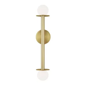 Kelly Wearstler Nodes 2 Light Wall Sconce by Visual Comfort Studio Brushed Brass by Visual Comfort & Co - Studio, a Wall Lighting for sale on Style Sourcebook
