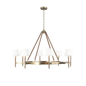 Ralph Lauren Katie 8 Light Chandelier by Visual Comfort Studio Worn Brass by Visual Comfort & Co - Studio, a Chandeliers for sale on Style Sourcebook