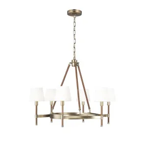 Ralph Lauren Katie 6 Light Chandelier by Visual Comfort Studio Worn Brass by Visual Comfort & Co - Studio, a Chandeliers for sale on Style Sourcebook