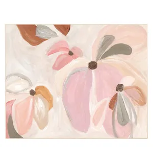 Daisy Bloom Natural Veneer Framed Canvas - 150cm x 120cm by null, a Painted Canvases for sale on Style Sourcebook