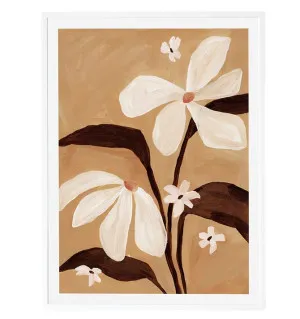 Wildflower Blossoms I White Framed Print - 85cm x 114cm by null, a Prints for sale on Style Sourcebook