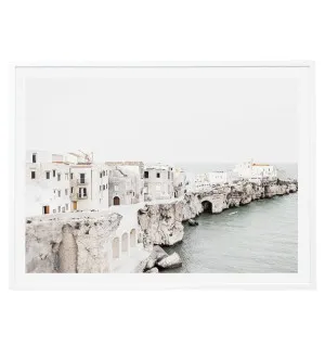 European Village White Framed Print - 114cm x 85cm by null, a Prints for sale on Style Sourcebook