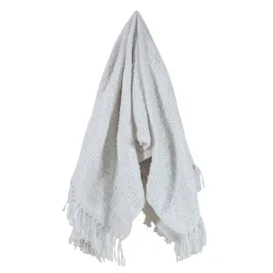 Flux Throw Poly Boucle White - 130cm x 150cm by null, a Throws for sale on Style Sourcebook