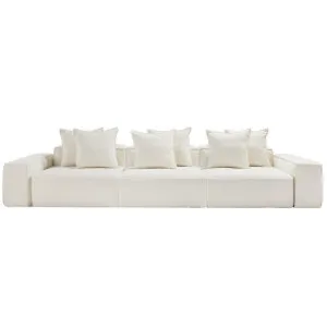Riley Boucle Ivory Modular Sofa - 3 Seater by null, a Sofas for sale on Style Sourcebook