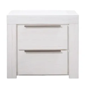 Hobart Bedside Table White - 2 Drawer by null, a Bedside Tables for sale on Style Sourcebook