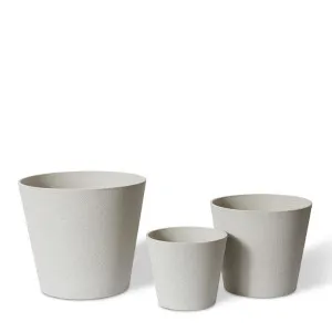 Arturo Agelite Planter Set 3 33 x 33 x 22cm  / 45 x 45 x 30cm  / 55 x 55 x 37cm by null, a Baskets, Pots & Window Boxes for sale on Style Sourcebook