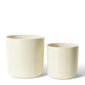 Ruben Glazelite Planter Set 2  35 x 35 x 35cm  / 43 x 43 x 44cm by null, a Baskets, Pots & Window Boxes for sale on Style Sourcebook