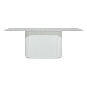 Fonda Rectangle Dining Table 200cm in White / Carrara Marble by OzDesignFurniture, a Dining Tables for sale on Style Sourcebook
