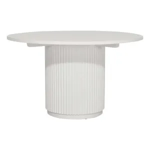 Porto Pablo Round Dining Table 135cm in White by OZ Design, a Dining Tables for sale on Style Sourcebook