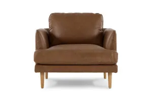 Alice Leather Modern Armchair, Brown, by Lounge Lovers by Lounge Lovers, a Chairs for sale on Style Sourcebook