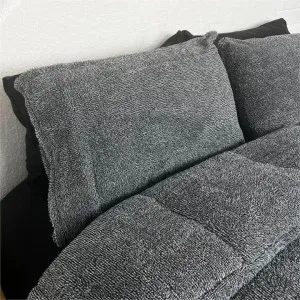 Morgan and Reid Black White Snuggle Fleece Comforter Set by null, a Quilts & Bedspreads for sale on Style Sourcebook