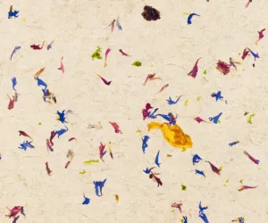 BLIATNPRACHT LIGHT on natural flax fleece by Organoid, a Wallpaper for sale on Style Sourcebook
