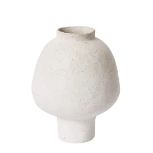 Matias Footed Vase Sandy White - 32cm by null, a Vases & Jars for sale on Style Sourcebook