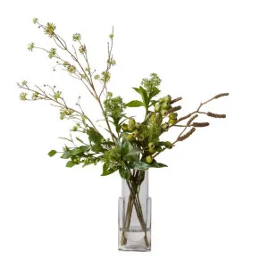 Skimmia & Gumnut Spray & Berry Leaf Pixie Vase Large by null, a Plants for sale on Style Sourcebook