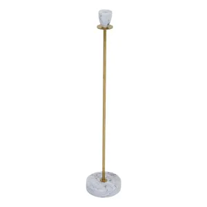 Zoe Candleholder 12x60cm in White / Gold by OzDesignFurniture, a Candle Holders for sale on Style Sourcebook