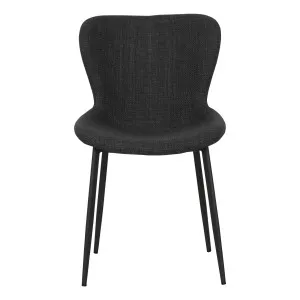 Ross Dining Chair in Dark Grey / Black Metal by OZ Design, a Dining Chairs for sale on Style Sourcebook