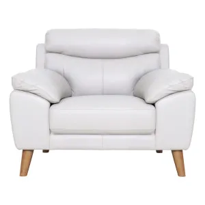 Bronco Armchair in Leather Pure White by OZ Design, a Chairs for sale on Style Sourcebook