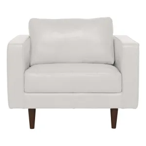 Kobe Armchair in Leather Pure White by OZ Design, a Chairs for sale on Style Sourcebook