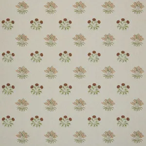Lily Flower Embroidery Madder by Wiliam Morris At Home, a Fabrics for sale on Style Sourcebook