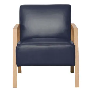 Colton Occasional Chair in Jersey Leather Blue by OZ Design, a Chairs for sale on Style Sourcebook