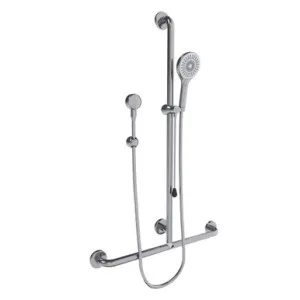Care Shower Set Inverted T Adjustable Polished | Made From Stainless Steel In Polished Stainless Steel By Raymor by Raymor, a Showers for sale on Style Sourcebook