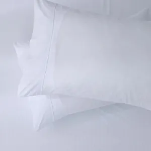 Caressa Stripe Sheet Set - Navy, Queen, Microfibre by Canningvale, a Sheets for sale on Style Sourcebook
