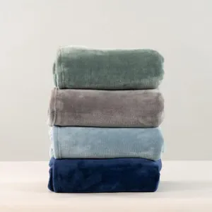 Blanket - Smokey Grey, King/Super King, Velour by Canningvale, a Blankets & Throws for sale on Style Sourcebook
