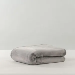 Throw - Smokey Grey, Velour by Canningvale, a Blankets & Throws for sale on Style Sourcebook