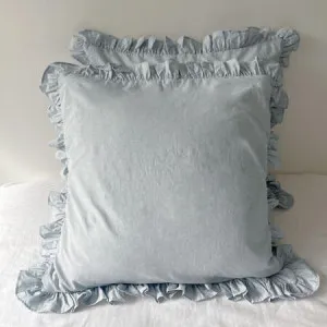 Canningvale Vintage Pillowcase Pair - Blue, European, Softwash Cotton by Canningvale, a Sheets for sale on Style Sourcebook