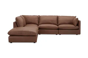 Loft Mini Leather Left Corner Sofa, Phoenix Saddle, by Lounge Lovers by Lounge Lovers, a Sofas for sale on Style Sourcebook