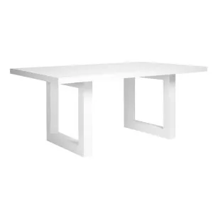 Deckler Dining Table White - 180/210/240/270 x 100/100/110/110 x 76cm by Elme Living, a Dining Tables for sale on Style Sourcebook
