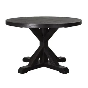 Deckler Round Dining Table Black - 150 x 150 x 77cm by null, a Dining Tables for sale on Style Sourcebook