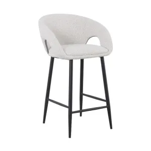 Set of 2 - Albinus 65cm Bar Stool - Pearl Grey Boucle - Last Set by Interior Secrets - AfterPay Available by Interior Secrets, a Bar Stools for sale on Style Sourcebook