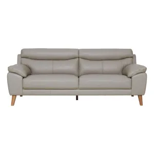 Bronco 3.5 Seater Sofa in Leather Light Mocha by OZ Design, a Sofas for sale on Style Sourcebook