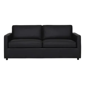 Ronin Queen Sofa bed in Leather Black by OzDesignFurniture, a Sofa Beds for sale on Style Sourcebook