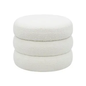 Bolo Cylinder Boucle Ivory Storage Ottoman by null, a Ottomans for sale on Style Sourcebook