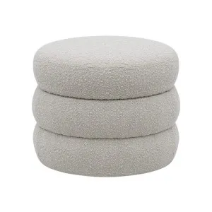 Bolo Cylinder Boucle Pumice Storage Ottoman by null, a Ottomans for sale on Style Sourcebook