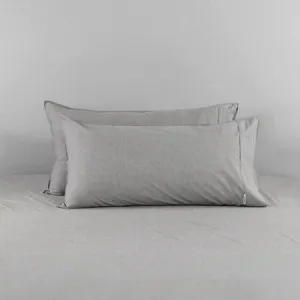 Vintage Pillowcase Pair - Smokey Grey Melange, King, Softwash Cotton by Canningvale, a Pillow Cases for sale on Style Sourcebook