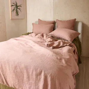French Linen Duvet Cover in Lotus | Queen Size in 210x210cm | Eadie Lifestyle by null, a Quilt Covers for sale on Style Sourcebook