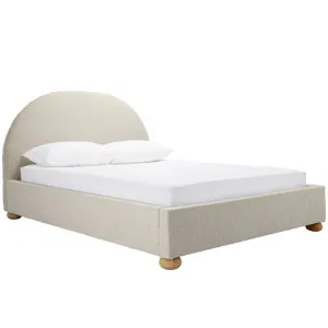 Arch Boucle Bed Frame Pumice by null, a Beds & Bed Frames for sale on Style Sourcebook