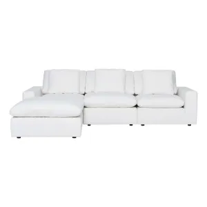 Mimi 3 Seater Sofa + Ottoman in Barbury Pearl by OZ Design, a Sofas for sale on Style Sourcebook