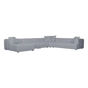 Rubin 6 Seater Modular Sofa + Chaise LHF in Het Cement by OZ Design, a Sofas for sale on Style Sourcebook
