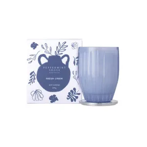 Peppermint Grove Fresh Linen Large Soy Candle - 370g by null, a Candles for sale on Style Sourcebook