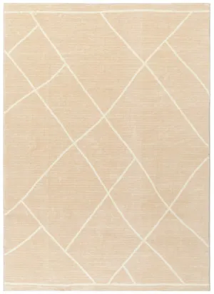 Morris Diamond Beige Machine Washable Rug by null, a Contemporary Rugs for sale on Style Sourcebook